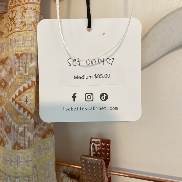 SKY To MOON NWT Bohemian Patterned Skirt Set | M - Picture 5 of 10